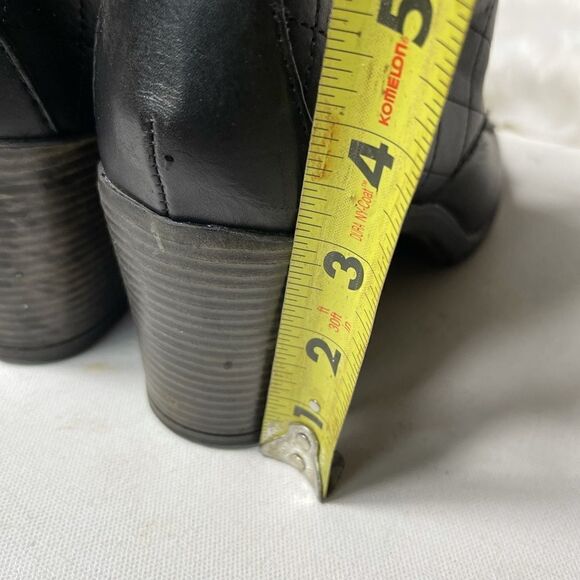 Mia teddy black knitted collar lace up combat boots round toe size 11 - Picture 4 of 9